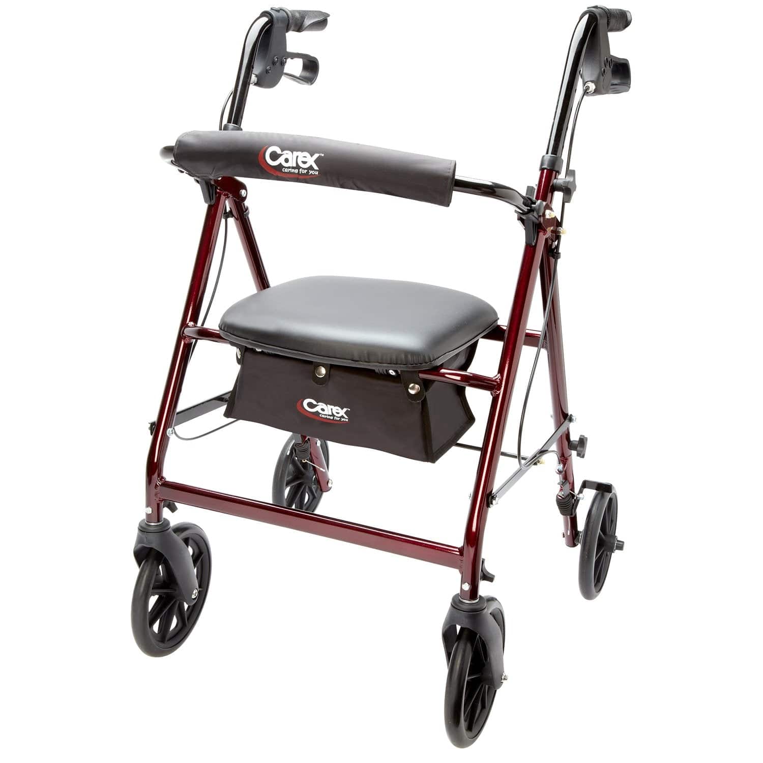 Carex Aluminum Folding Rollator Walker