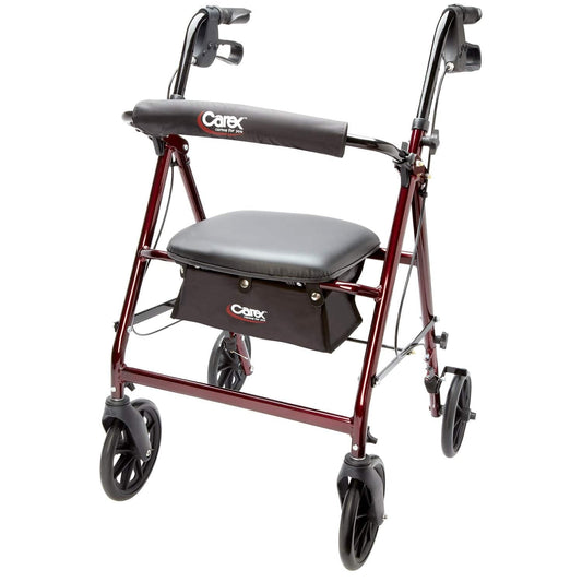 Carex Aluminum Folding Rollator Walker