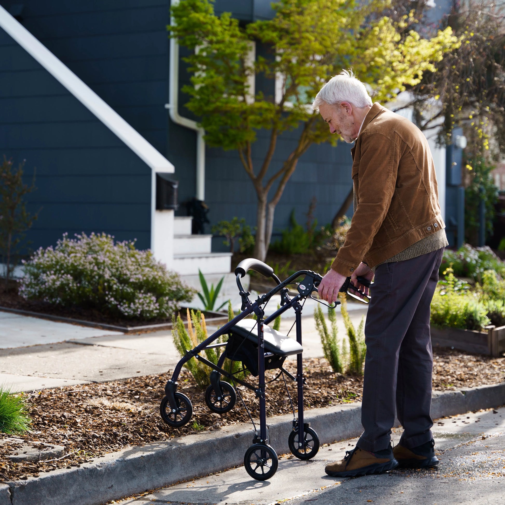 Carex Steel Rolling Walker with Seat