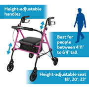 Step 'N Rest Adjustable Rolling Walker