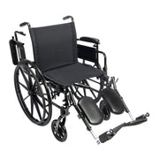 Black manual wheelchair on a white background