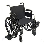 Black wheelchair on a white background