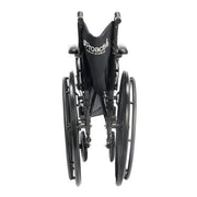 Black wheelchair with 'Proactive' branding on a white background