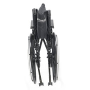 Black wheelchair with 'Proactive' branding on a white background