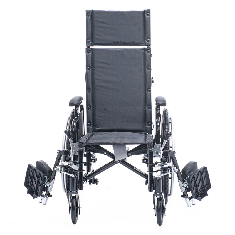 Black manual wheelchair on a white background