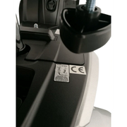 Close-up of a machine with a CE label on a white background