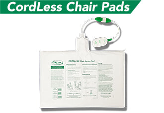 Cordless chair pad with packaging on a white background