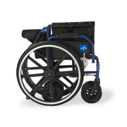medline wheechair folded up side view