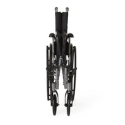 Black manual wheelchair on a white background