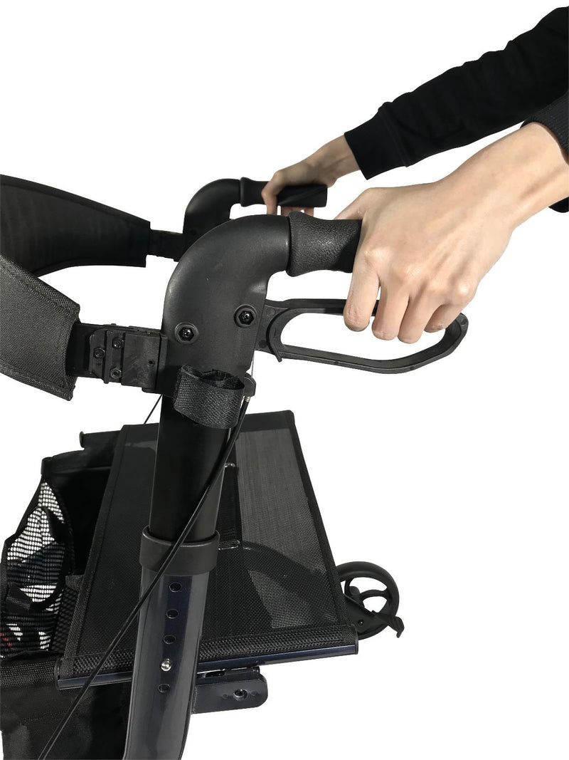 Medline Contemporary-Style Aluminum Rollator, Navy Blue