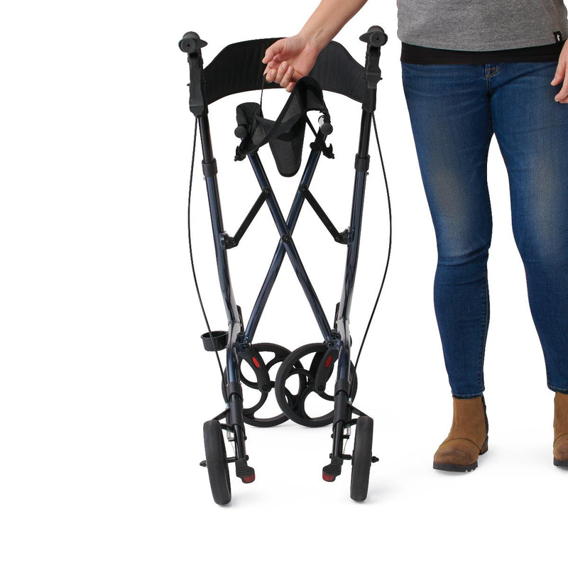 Medline Contemporary-Style Aluminum Rollator, Navy Blue