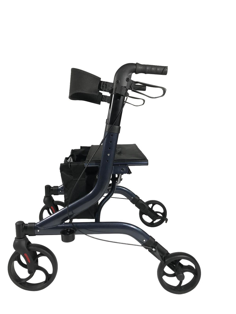 Medline Contemporary-Style Aluminum Rollator, Navy Blue