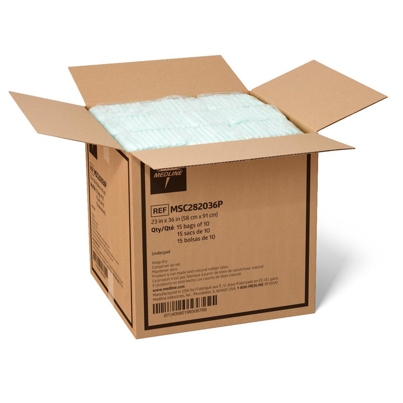 Open cardboard box filled with white paper towels on a white background