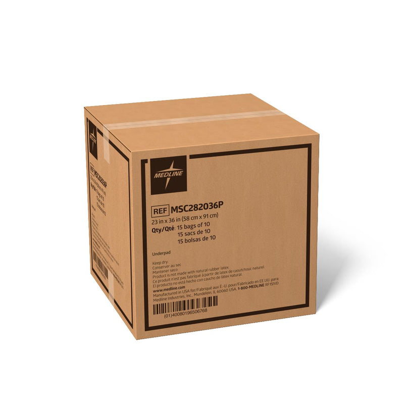 Cardboard box with Meedan branding on a white background