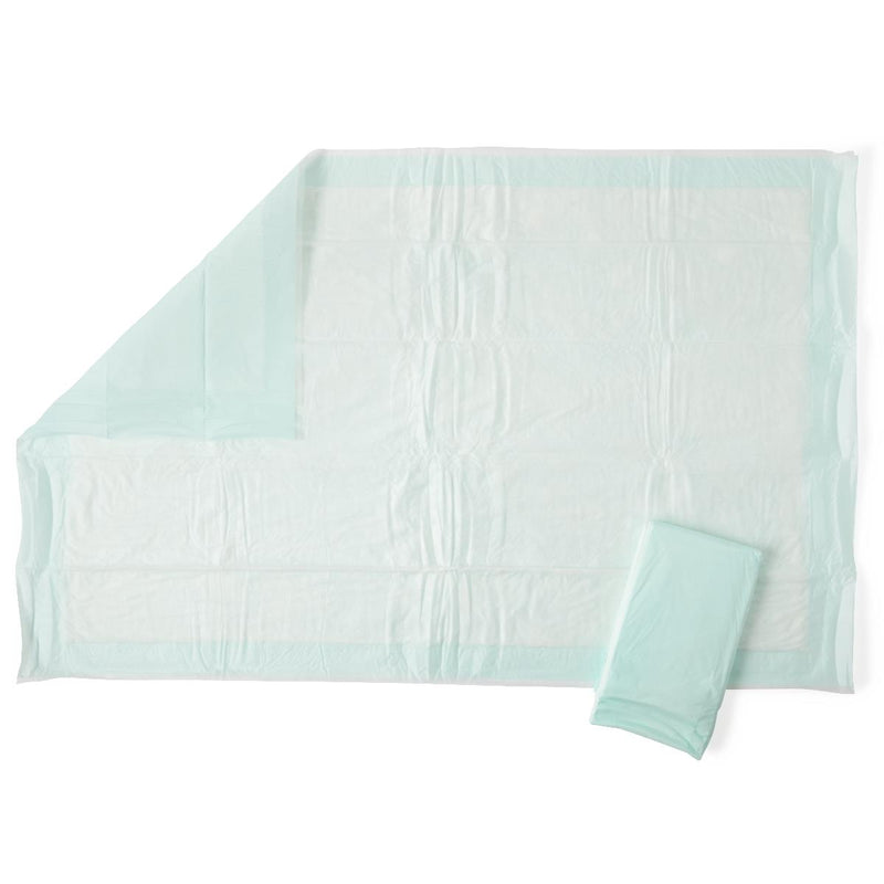 Light blue textured throw underpad with a smaller matching pillow on a white background