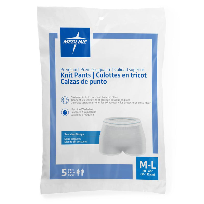 Medline Premium Knit Incontinence Underpants - M/L