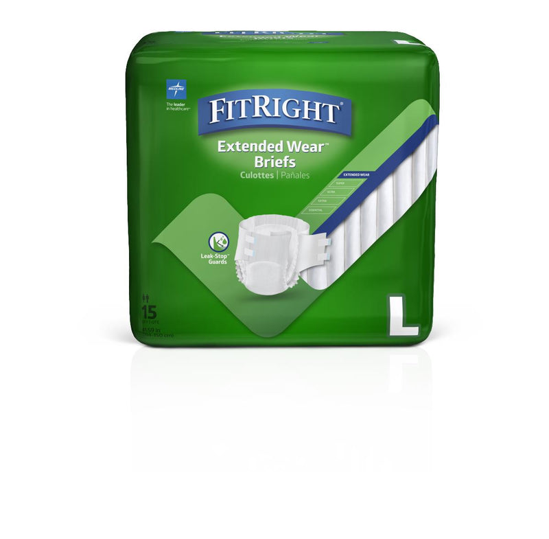 Pack of FitRight Extended Wear Briefs on a white background