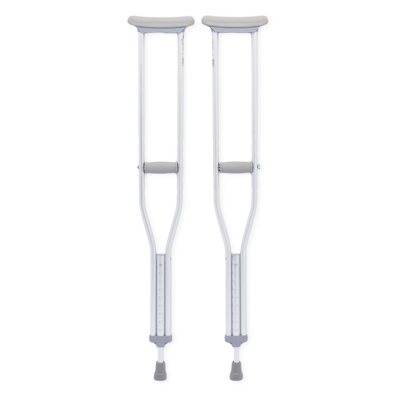 Pair of crutches on a white background