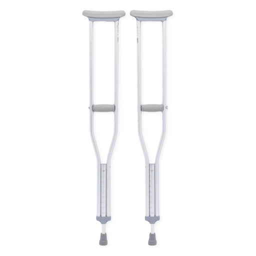 Pair of crutches on a white background