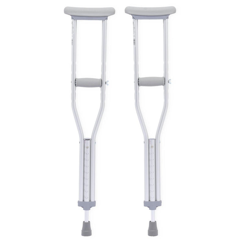 Pair of crutches on a white background