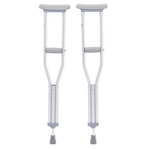 Pair of crutches on a white background