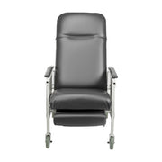 Gray recliner chair on a white background