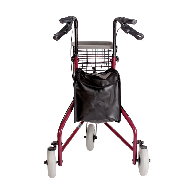 DMI® 3-Wheel Aluminum Rollator — Burgundy