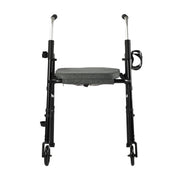 Black walker with gray seat on a white background