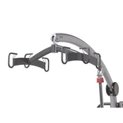 Gray metal fitness machine on a white background