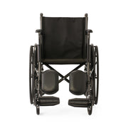 Black wheelchair on a white background
