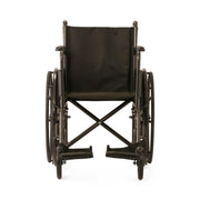 Black wheelchair on a white background