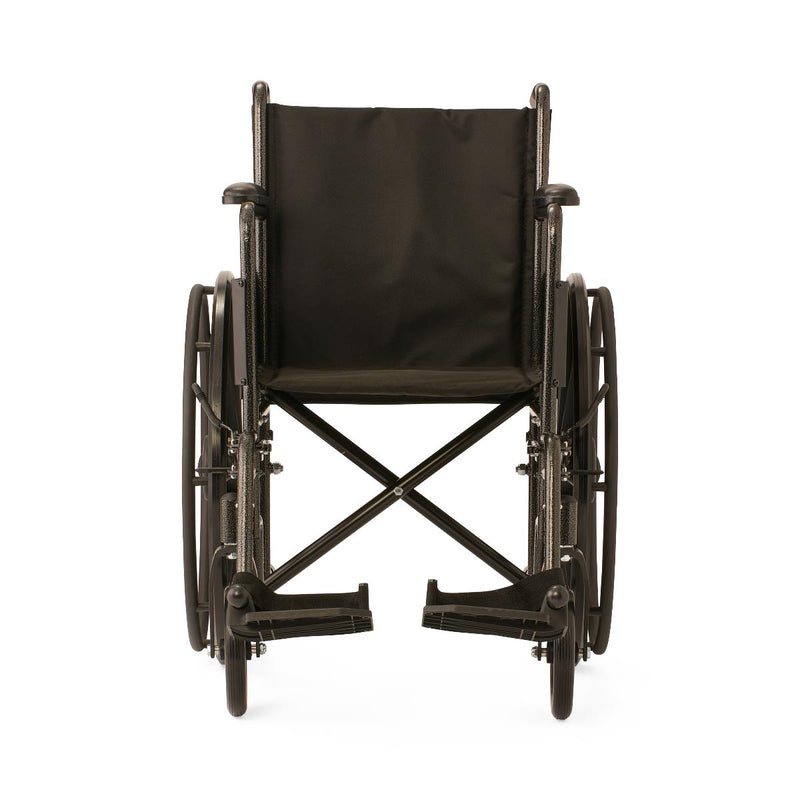Black wheelchair on a white background