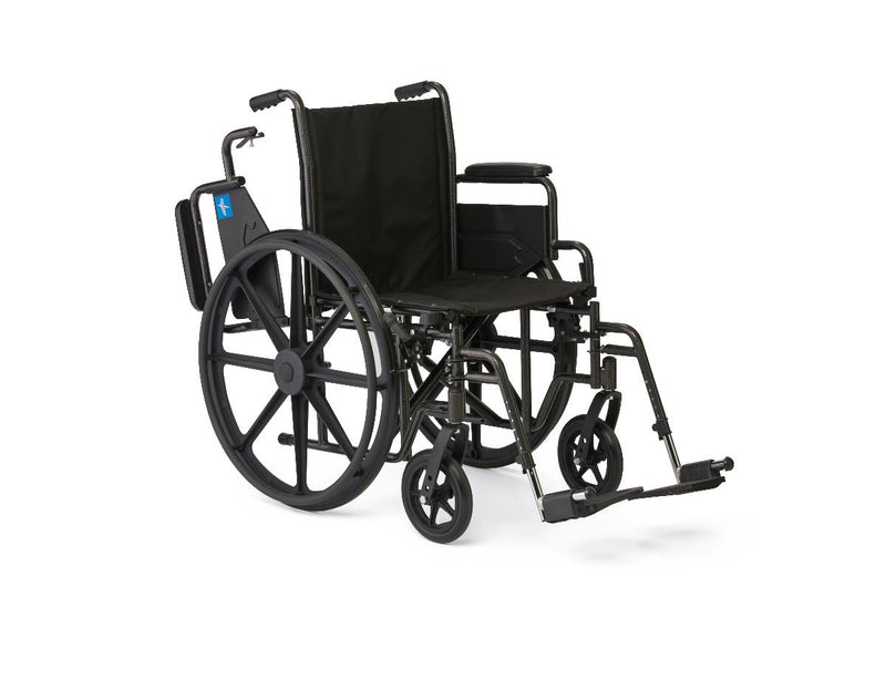 Black manual wheelchair on a white background
