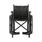 Black wheelchair on a white background