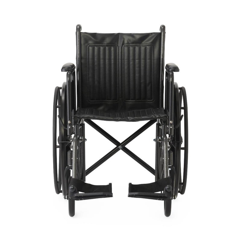 Black wheelchair on a white background