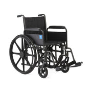 Black wheelchair on a white background