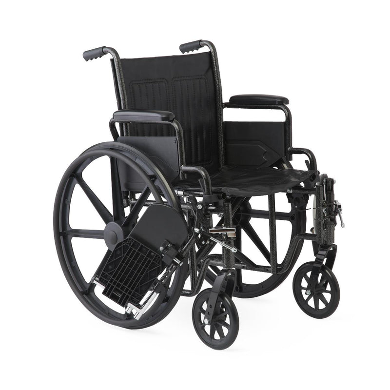Black manual wheelchair on a white background