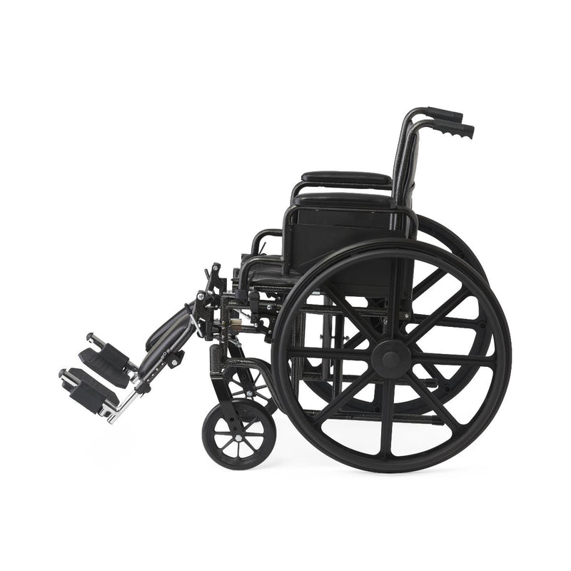 Black wheelchair on a white background