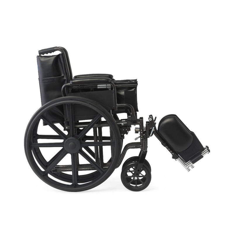 Black wheelchair on a white background