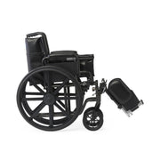 Black wheelchair on a white background