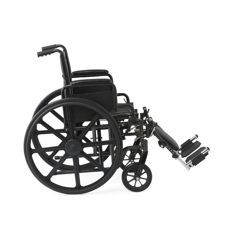 Black wheelchair on a white background
