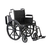 Black manual wheelchair on a white background
