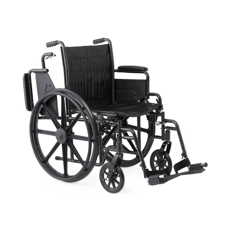 Black manual wheelchair on a white background