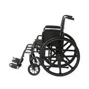 Black wheelchair on a white background