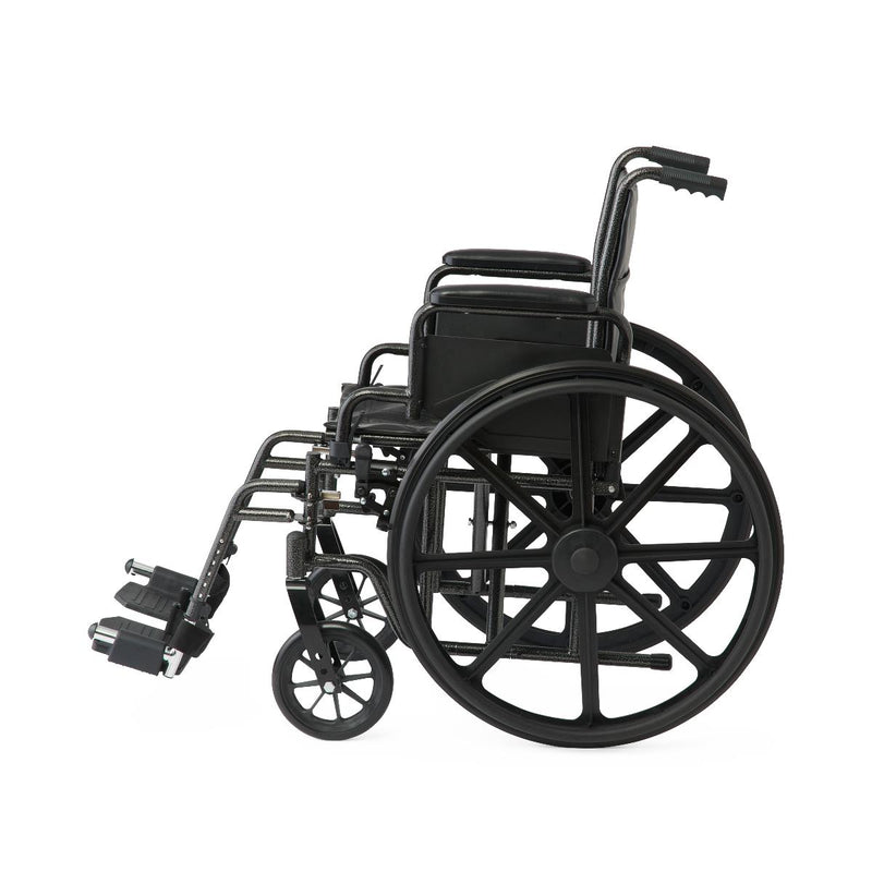 Black wheelchair on a white background