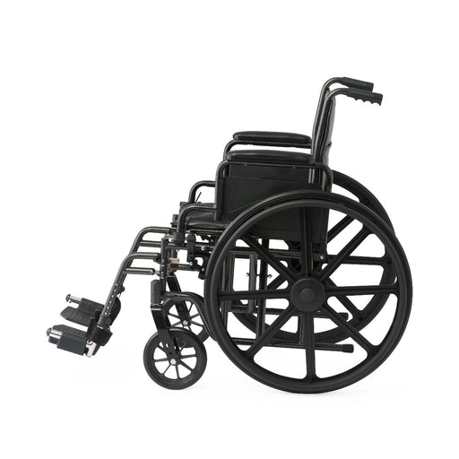 Black wheelchair on a white background