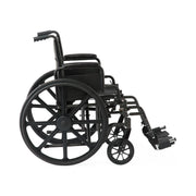 Black wheelchair on a white background