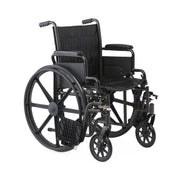 Black wheelchair on a white background