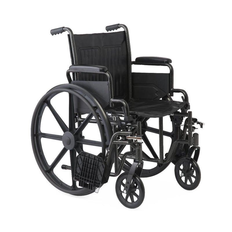 Black wheelchair on a white background