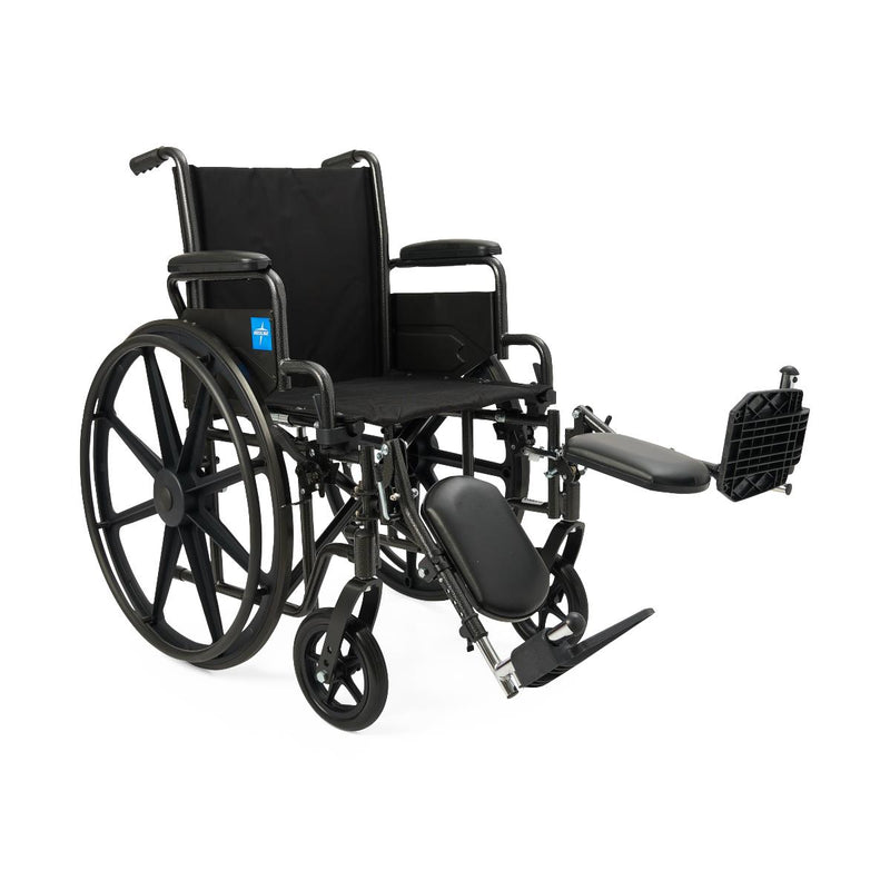 Black manual wheelchair on a white background